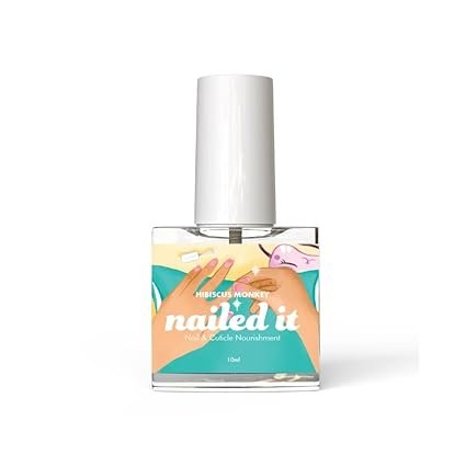 Hibiscus Monkey Nailed It, Repairs Cuticle & Nail Overnight, Stimulates Nail Growth, For Damaged Skin & Thin Nails - 100% Natural, Paraben Free, Cruelty Free - Jojoba & Myrrh,