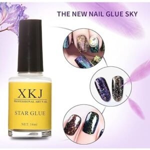 Star Glue,Nail Art Glue, for Foil Sticker Nail Transfer Tips Decorations Adhesive White